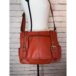 Women's Relic Burnt Orange Boho Y2K Crossbody Bag Purse Vegan Leather 14x9in